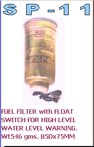 SP-11 Fuel Filter with Float Switch for High Level Water Level Warning - Toyota